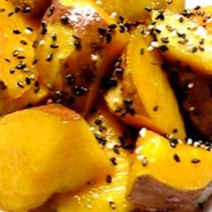 チンして焼くだけ!揚げない大学芋